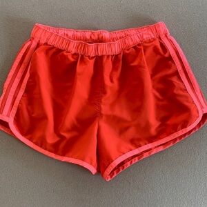Adidas Running Athletic Shorts Women’s Medium Inside Brief Coral Orange